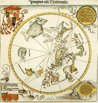 Map of the Southern Sky with Representations of the Constellations Albrecht Durer